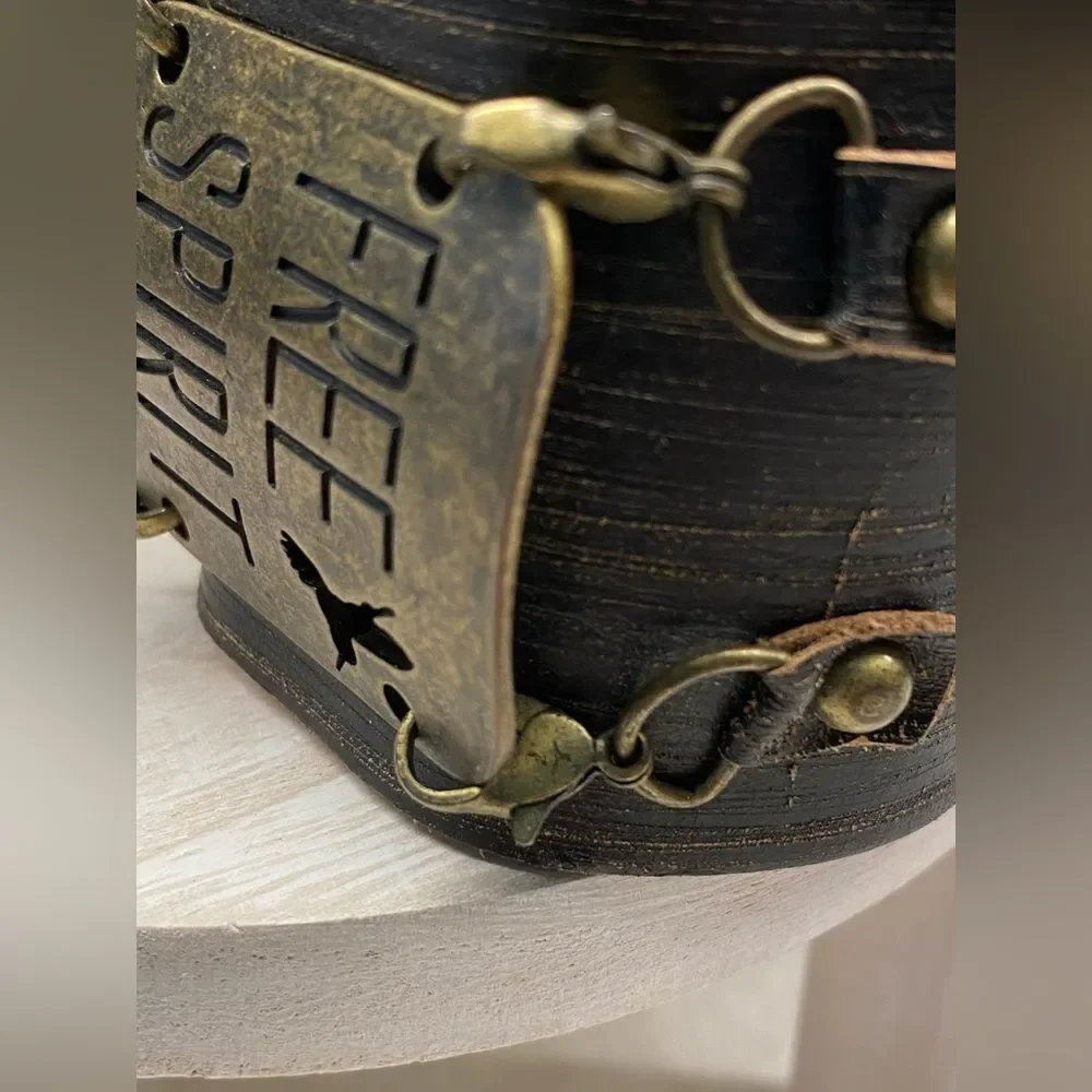 'FREE SPIRIT' Leather cuff